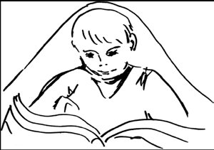 Раскадровка сценария рекламного ролика. книга была для тебя чудом.